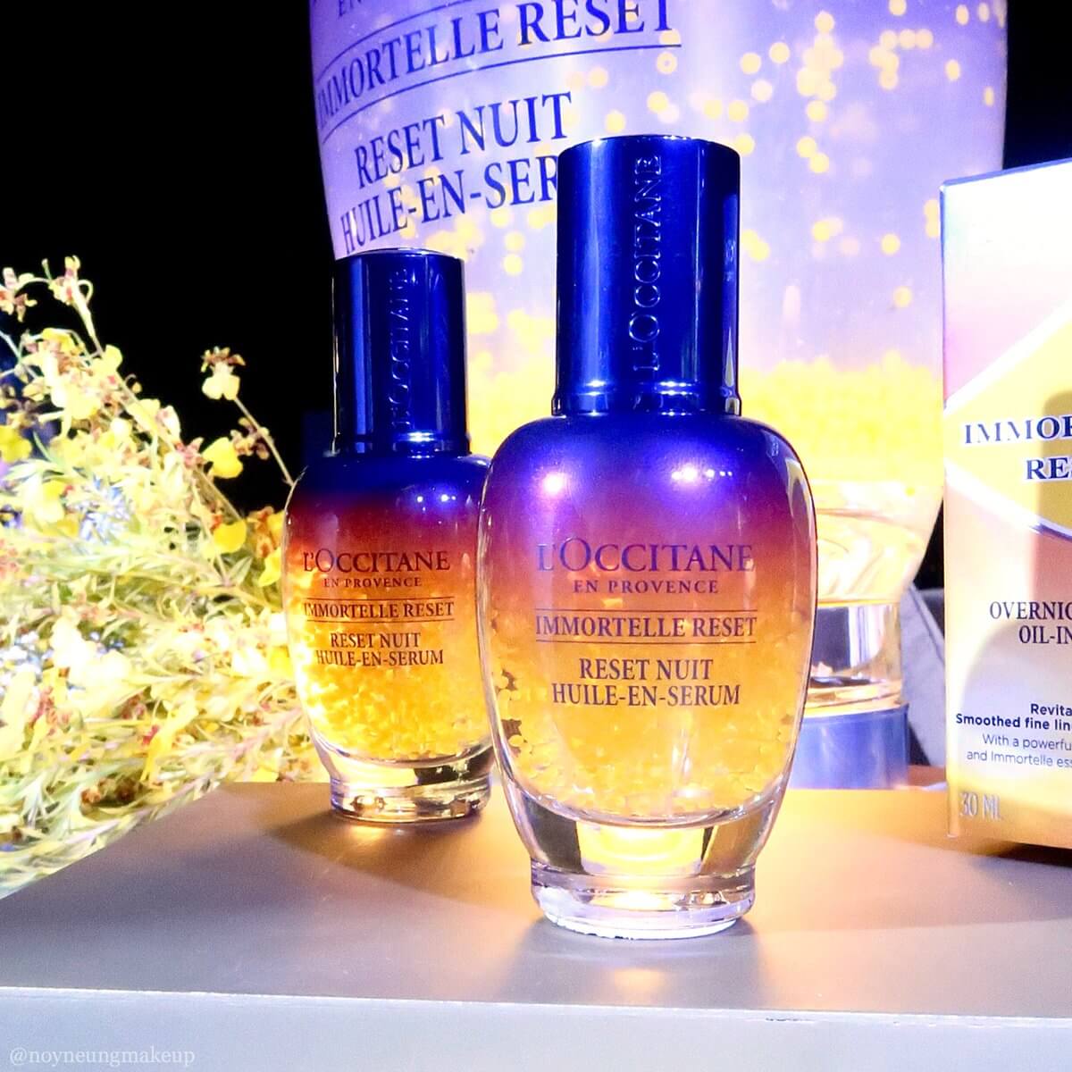 L'occitane , Immortelle Reset Overnight Reset Oil-In-Serum , เซรั่มเนื้อออยล์ , ช่วยชะลอริ้วรอย , ผิวกระจ่างใส , ผิวเนียนนุ่ม